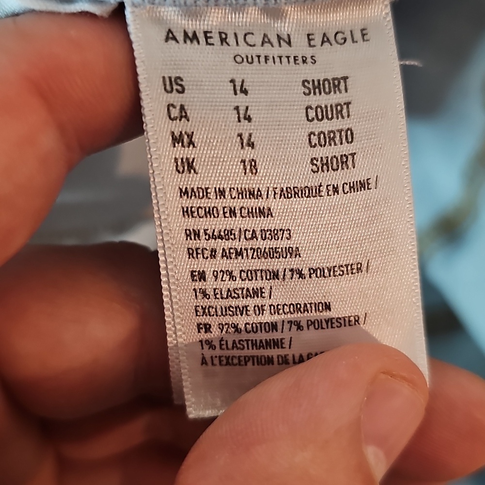 American Eagle Super Stretch Size 14 Light Wash High Rise Jeggings - Picture 8 of 8